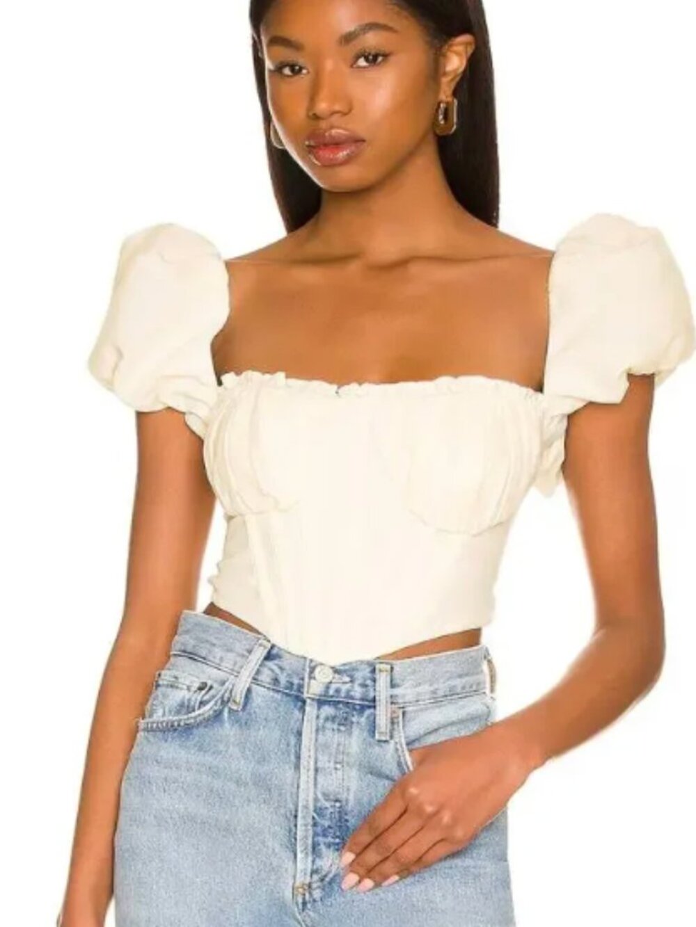 LPA Claudette Creme Corset Top